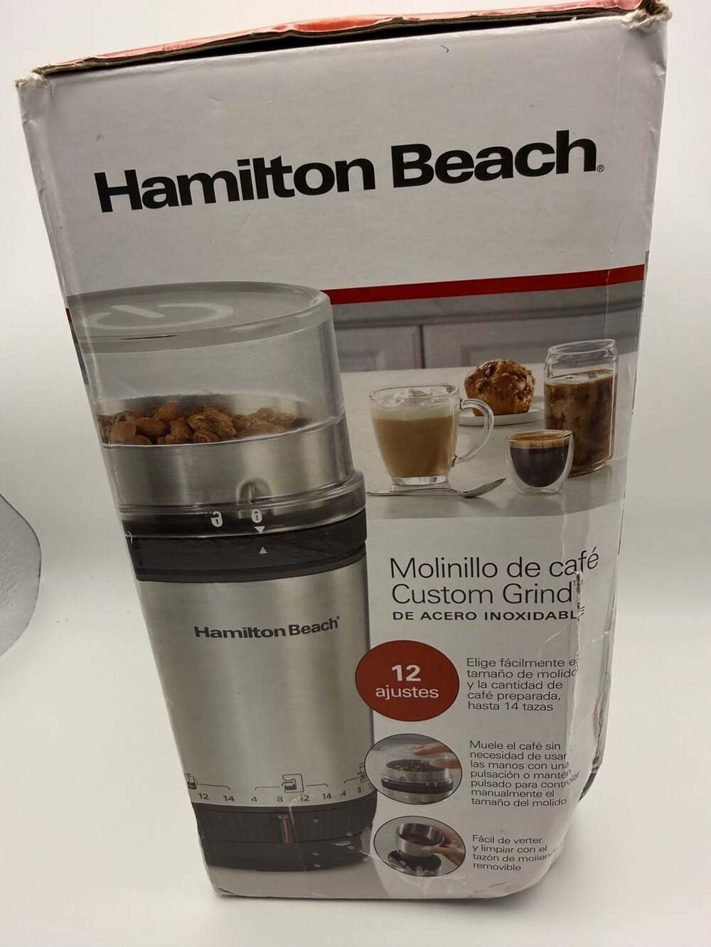 Hamilton Beach Custom Grind Coffee Grinder 80406 Stainless Steel